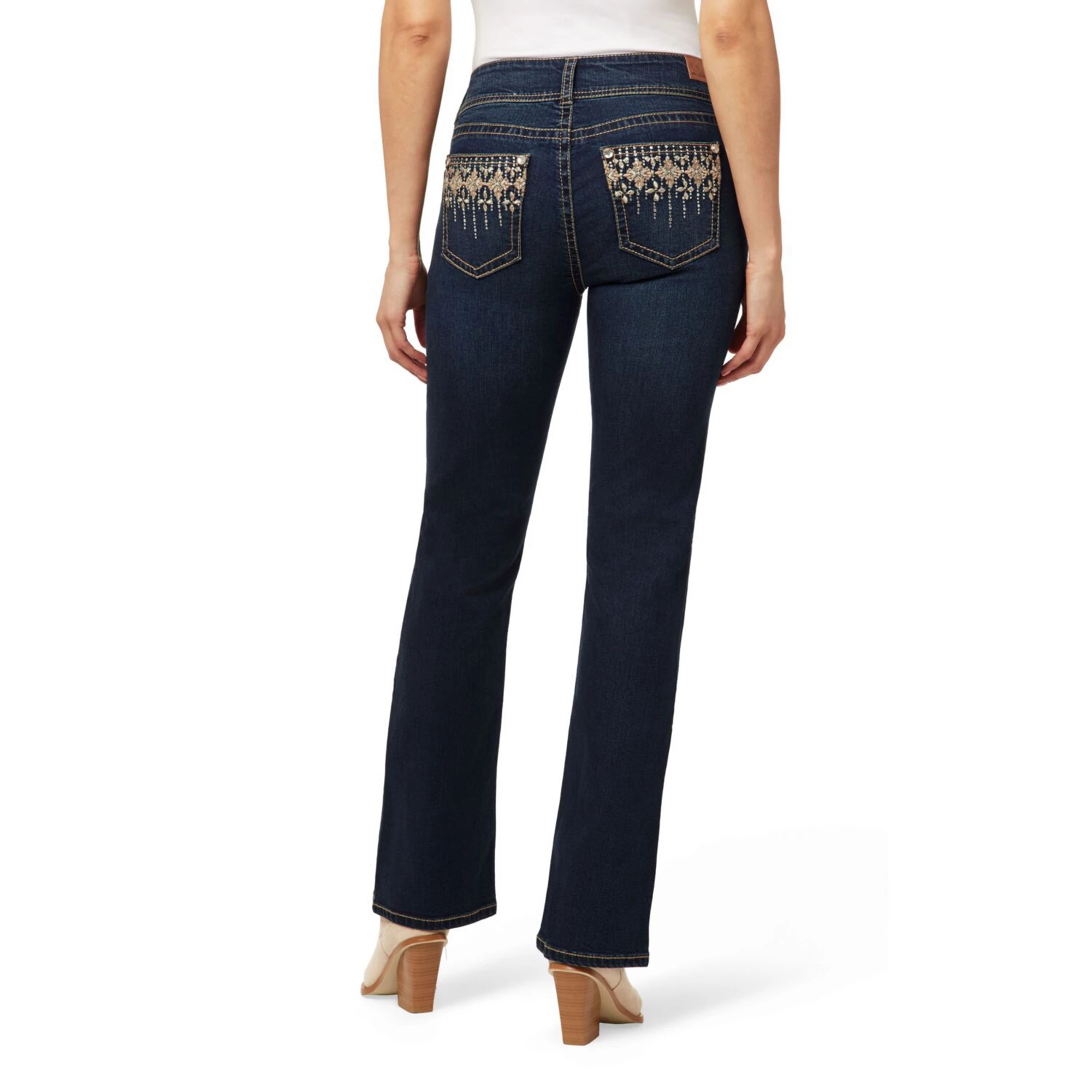 Juniors' WallFlower Luscious Curvy Insta Stretch Mid Rise Bling Bootcut Jeans | Kohl's