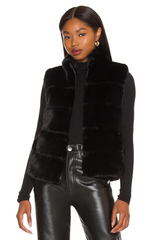 Generation Love Roxanne Faux Fur Vest in Black from Revolve.com | Revolve Clothing (Global)