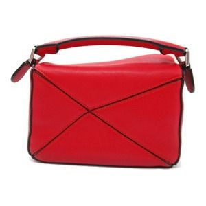 Loewe Puzzle Bag Mini Shoulder Bag Leather Series Red | Poshmark