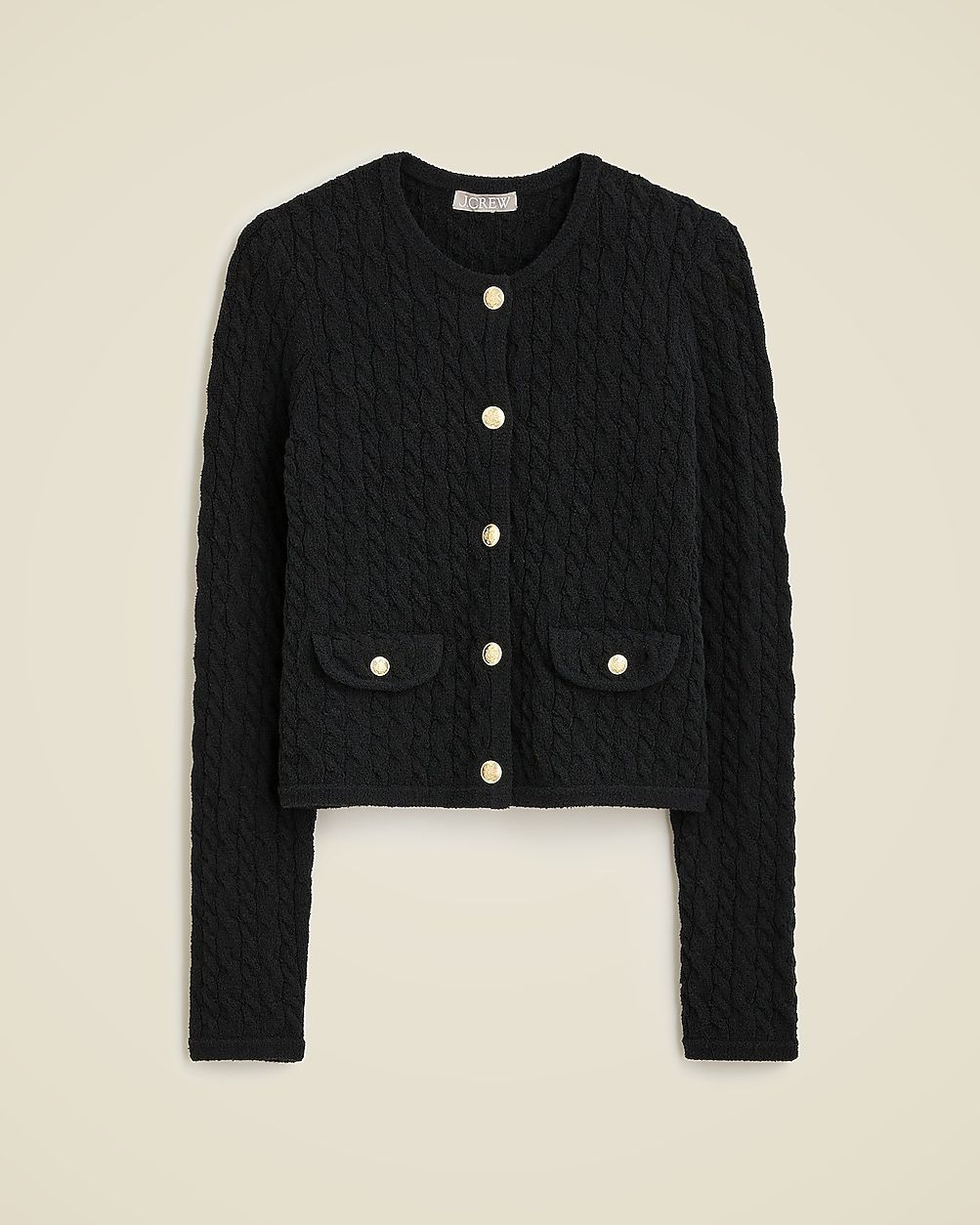 Odette cable-knit sweater lady jacket in cotton-blend bouclé | J. Crew US