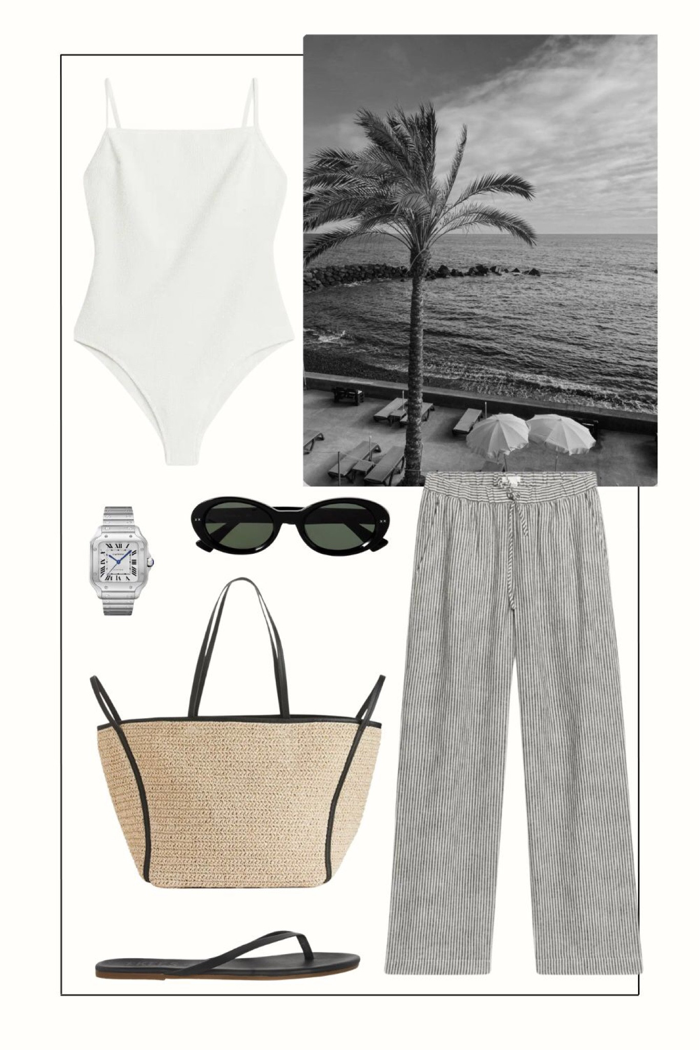 Beach ready with linen trousers and a white swimsuit! Pair with a basket tote and sunglasses and you are set for a relaxing day sunbathing. 

Here is a minimal curation of beach essentials, linen trousers are perfect to throw on if you want to wander around in between beaching. #linentrousers #linen #beachday

#LTKSeasonal #LTKeurope #LTKunder100
