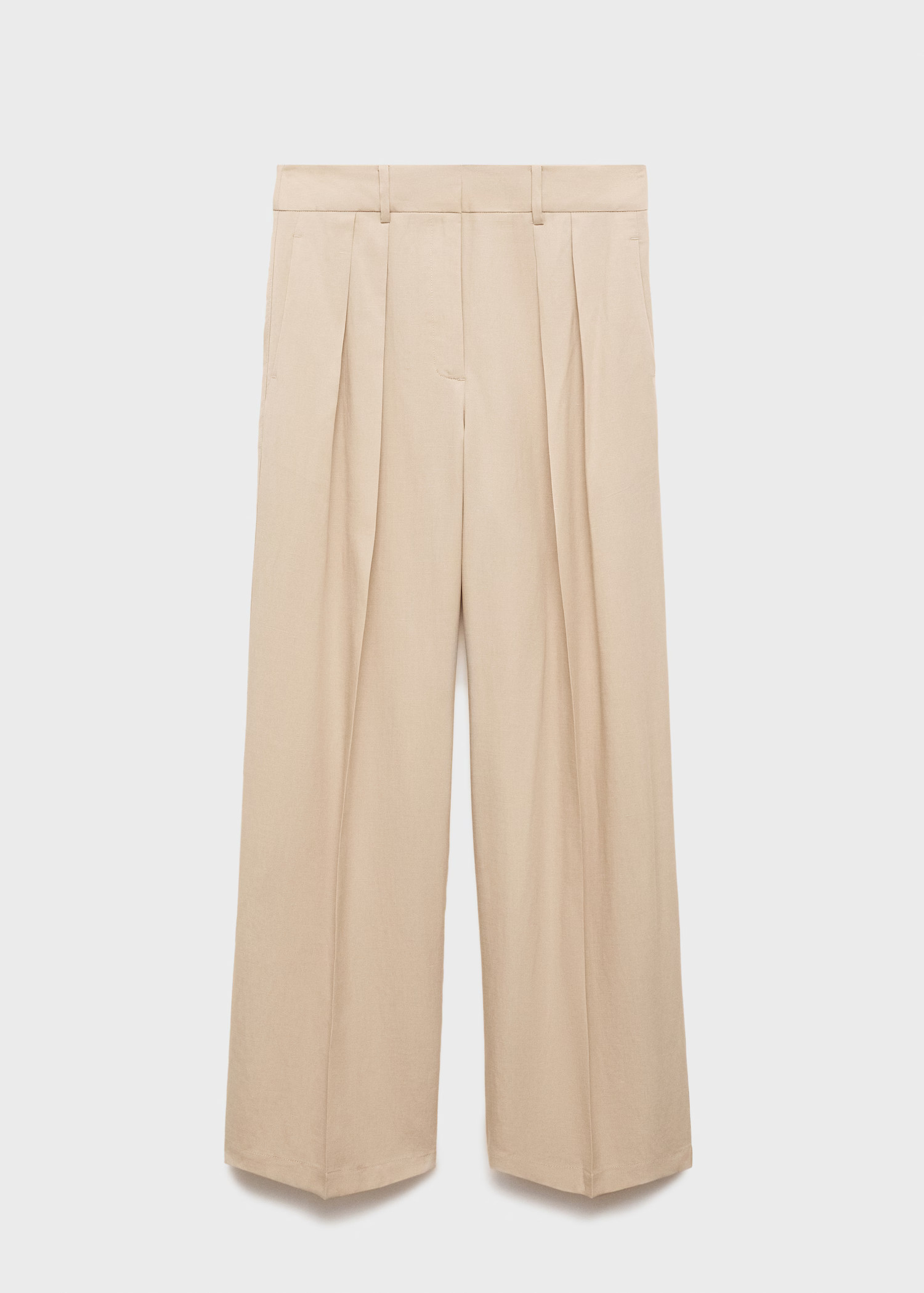 Wideleg lyocell trousers - Woman | MANGO United Kingdom | MANGO (UK)