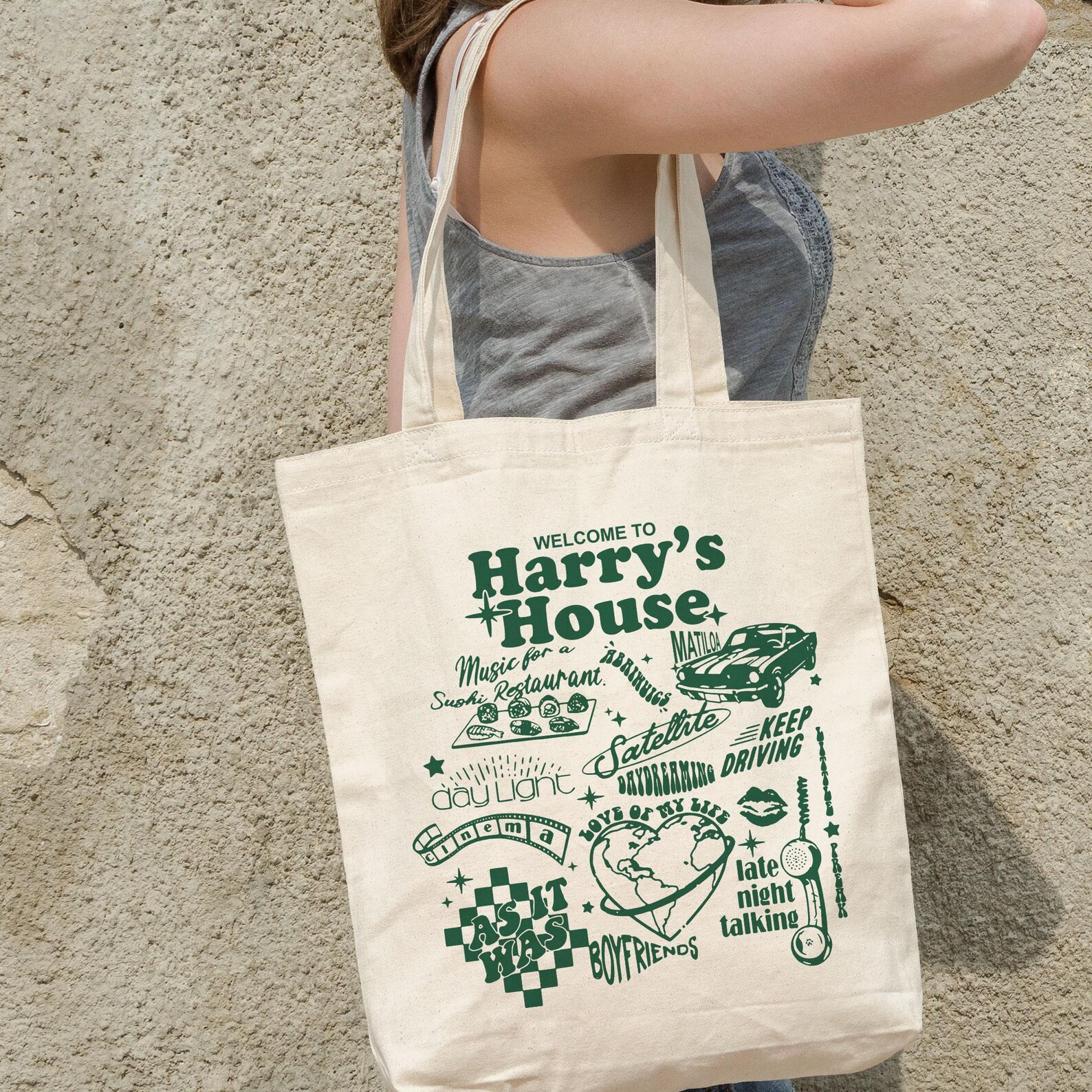 Harry's House Tote Bag, Style Tote Bag, Harry Tote Bag, Style Bag, Harry House Bag, Harry Fan Tot... | Etsy (US)