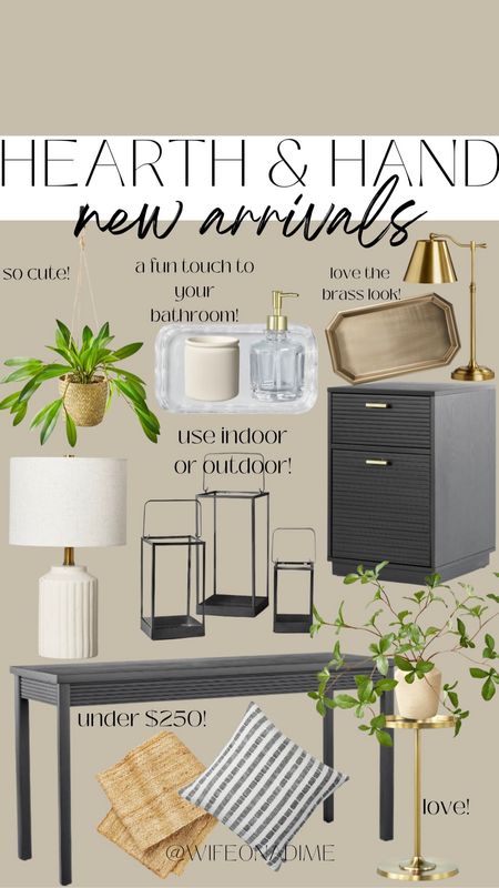 Swooning over these Hearth and Hand new arrivals!! I love that the brass look is in and plants are such a fun addition to any space! 

Home decor ideas, simple home decor, target home, target finds, hearth and hand decor, magnolia decor, spring decor, modern home decor, neutral home decor, table lamp, console table, side table, lanterns, plant stand, brass decor, glass bathroom accessories, new spring decor

#LTKunder50 #LTKunder100

#LTKSeasonal #LTKhome #LTKstyletip