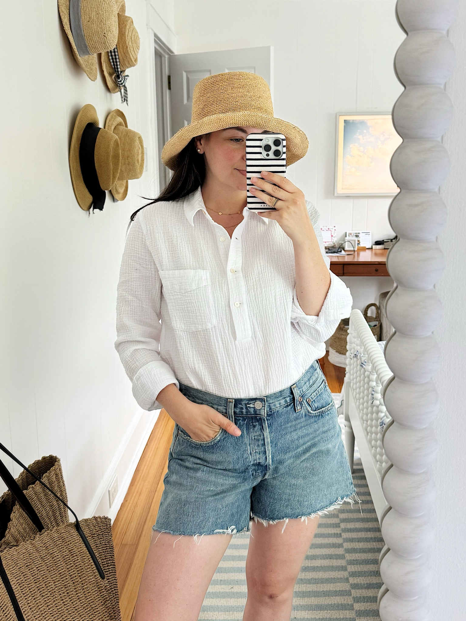 Nancy meyers outfit, coastal grandmother crochet bucket hat woven bucket hat 

#LTKSwim