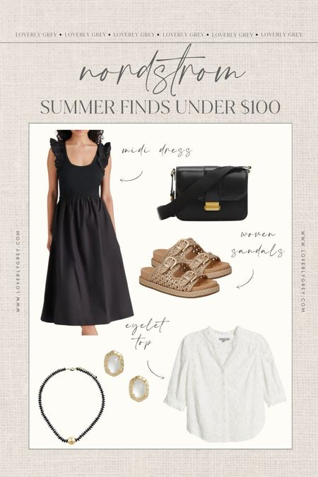Nordstrom summer finds under $100. This ruffle detail dress and woven sandals are perfect for a casual summer look. Loverly Grey, Nordstrom 

#LTKBeauty #LTKSeasonal #LTKStyleTip
