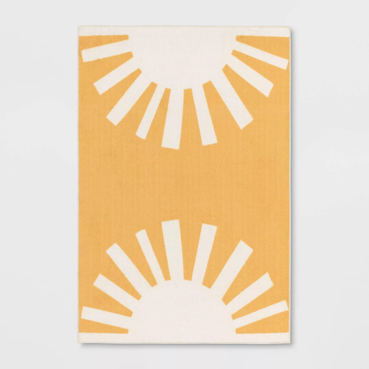 4'x5'6" Washable Hello Sunshine Printed Area Rug Yellow - Room Essentials™ | Target