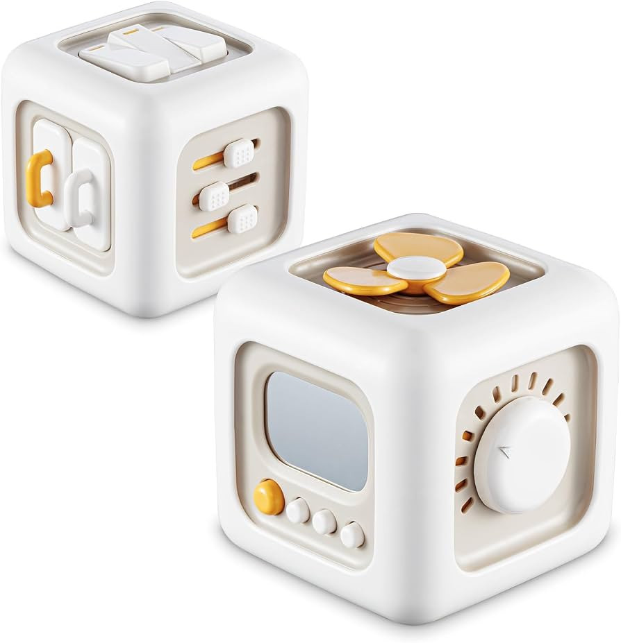 SOCBTNSO Montessori Busy Cube Travel Toy for Toddlers | Amazon (US)