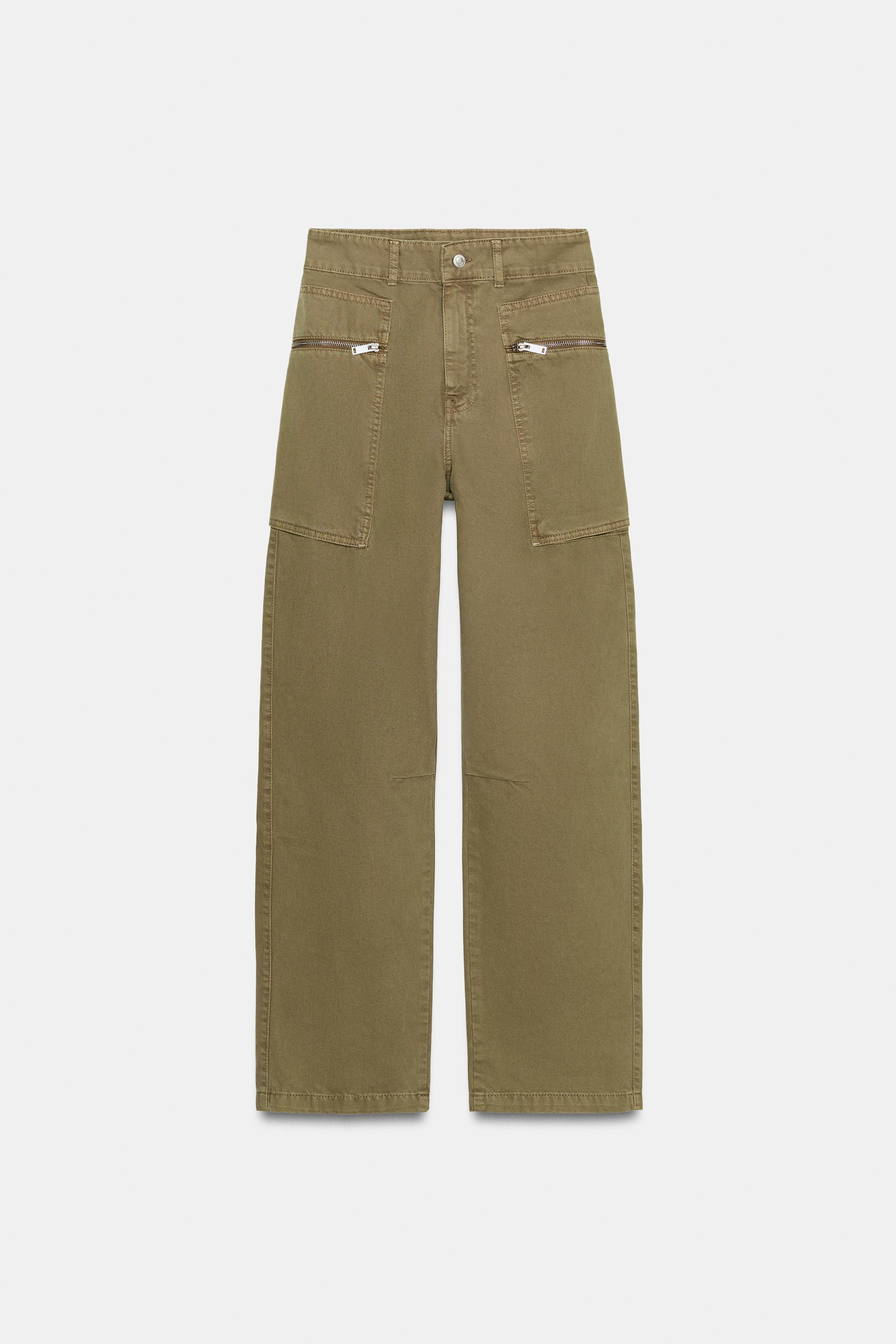 Z1975 MID-WAIST CARGO JEANS WITH ZIPS | Zara UK