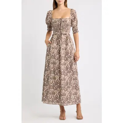 Hill House Home Malene Nap Dress in Paisley Floral Block at Nordstrom, Size Xx-Large | Nordstrom