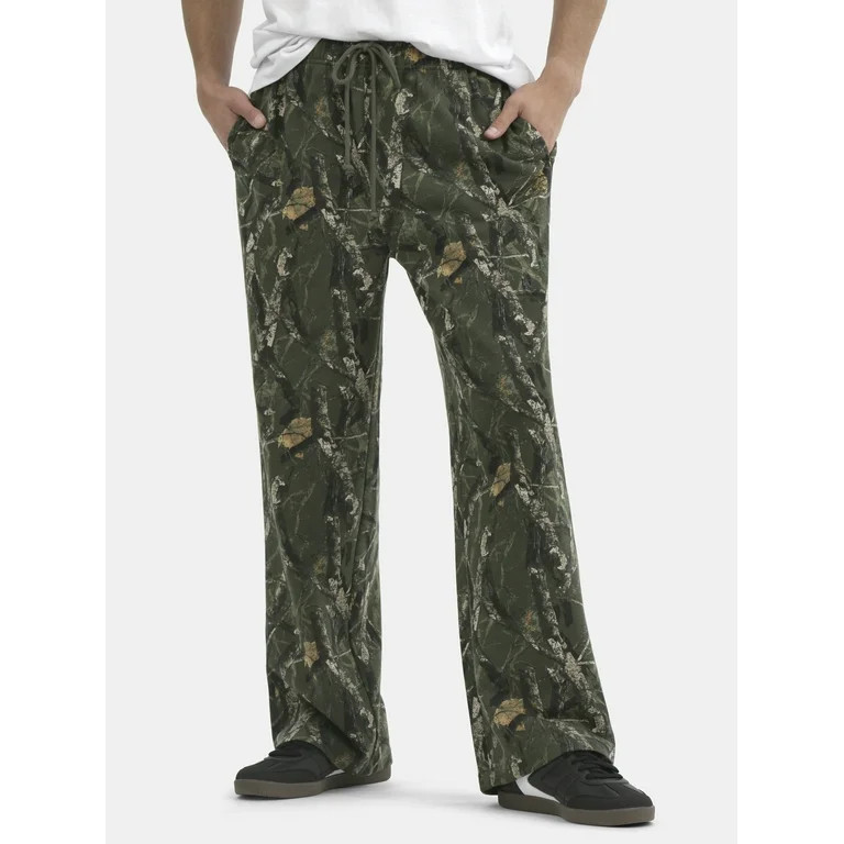 No Boundaries Soft Fleece Vintage Inspired Straight Sweatpants, Men's and Big Men's | Walmart (US)