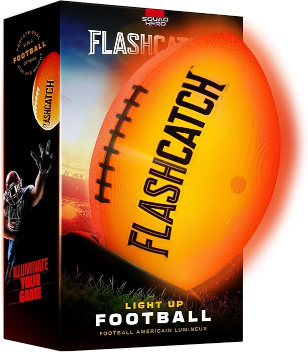 Light Up Football - Glow in the Dark Ball - NO 6 - Boys Gifts - Outdoor Sports, Birthday Gifts fo... | Amazon (US)