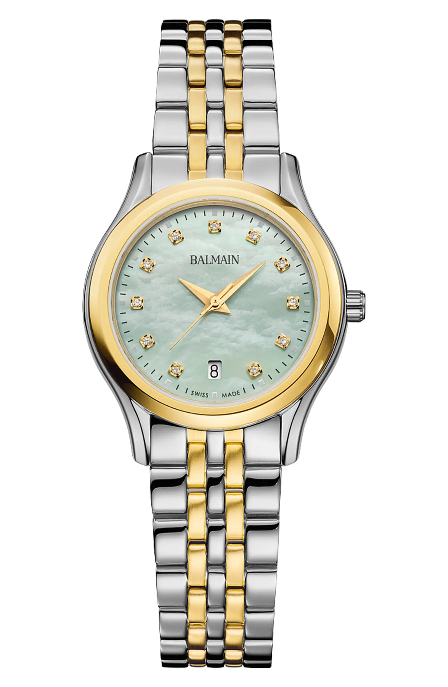 BALMAIN WATCHES Diamond Two-Tone Bracelet Watch, 28mm | Nordstrom | Nordstrom