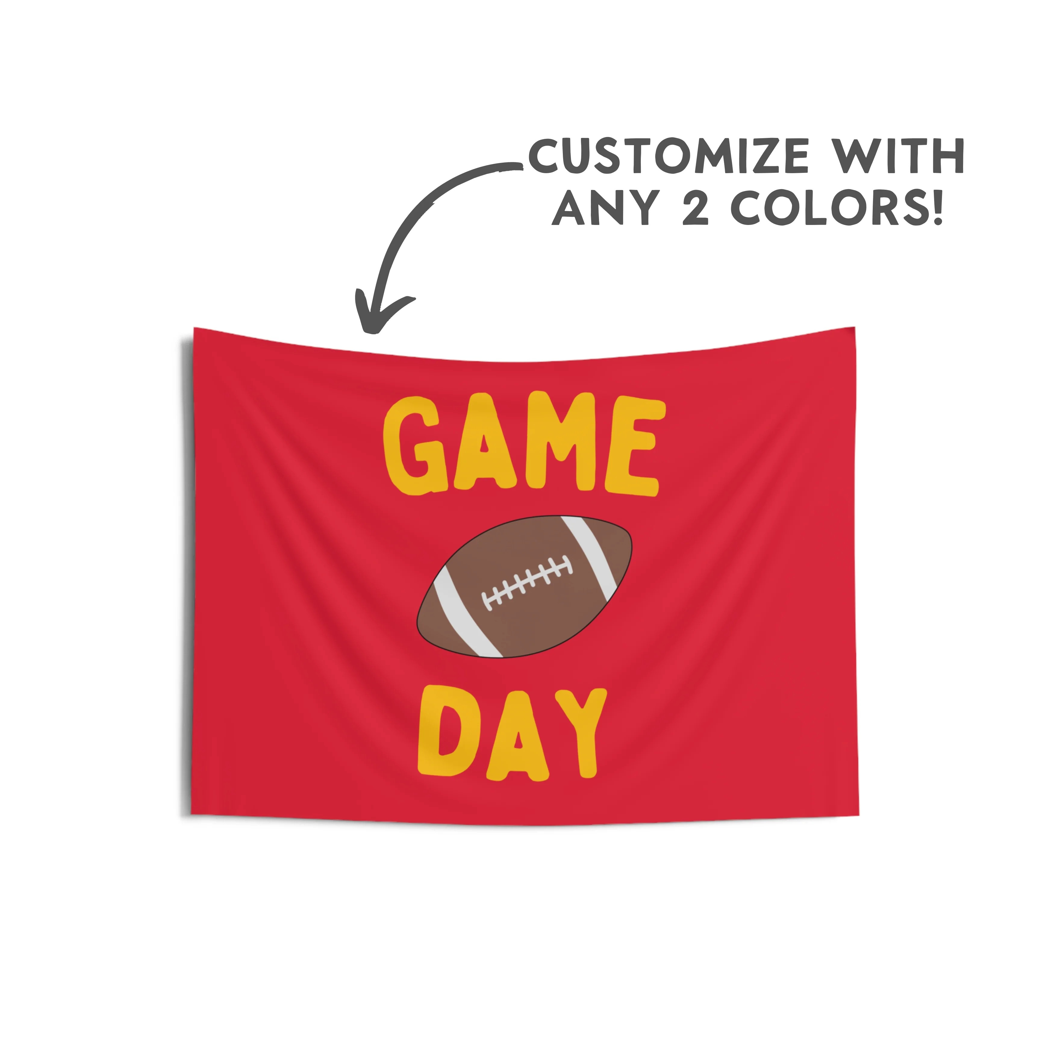 Football Game Day Banner Color Background - Personalizable Colors | The Little Lemons Company