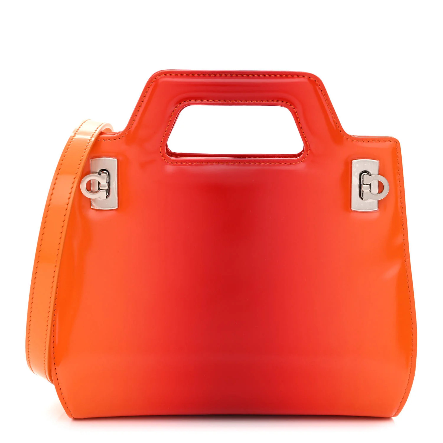Smooth Airbrushed Calfskin Mini Wanda Top Handle Bag Orange Multicolor | FASHIONPHILE (US)