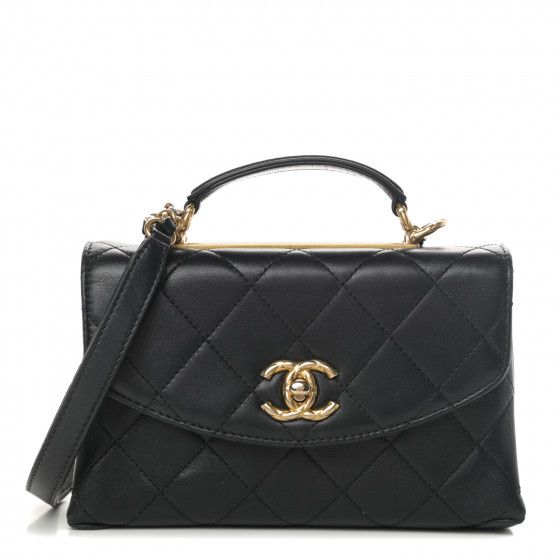 CHANEL

Lambskin Quilted CC Mini Top Handle Flap Black | Fashionphile