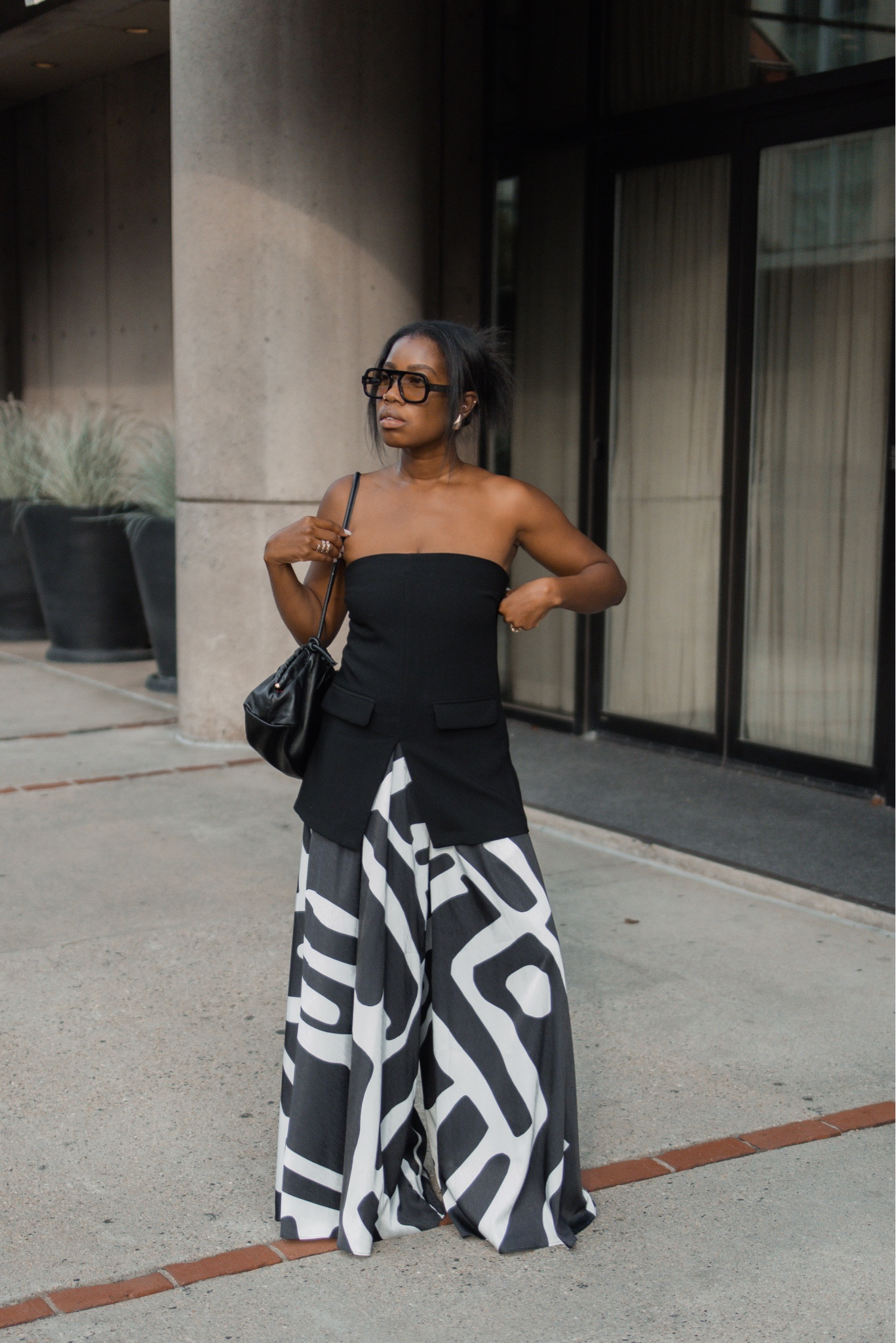 Black tube top black wide wide leg pants pre fall fashion 

#LTKfindsunder100 #LTKstyletip