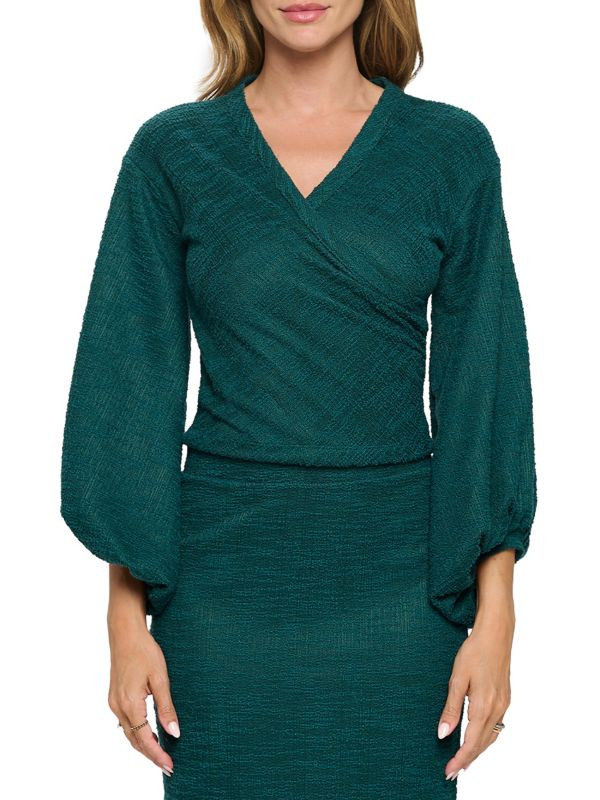 Renee C. Faux Wrap Top on SALE | Saks OFF 5TH | Saks Fifth Avenue OFF 5TH