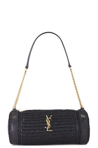 Saint Laurent Small Cassandre Cylindric Bag in Noir - Black. Size all. | FWRD 