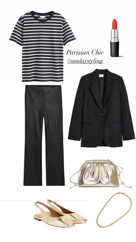 Parisian chic
Spring outfit 
Leather trousers 
Ballerina pumps 

#LTKunder100 #LTKstyletip #LTKeurope