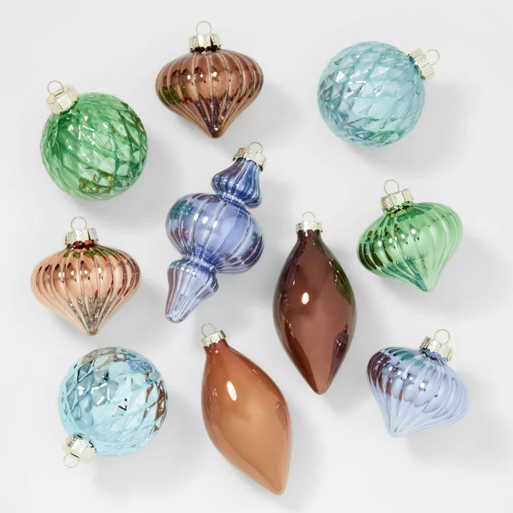 10ct Glass Christmas Tree Ornament Set - Wondershop™ | Target