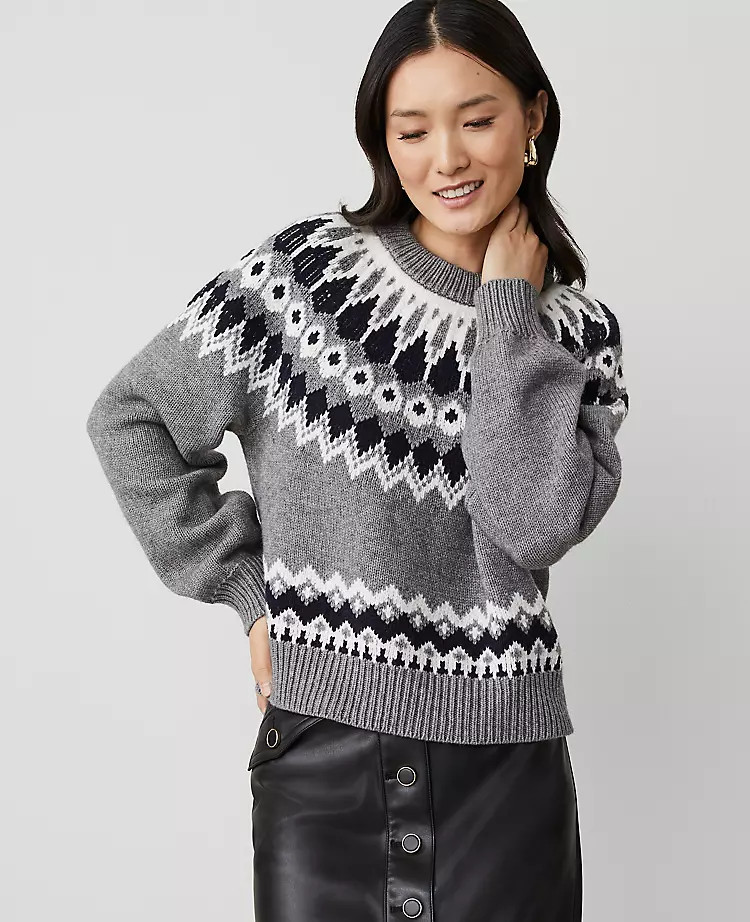 Fair Isle Raglan Sweater | Ann Taylor (US)