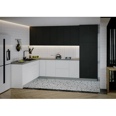 FK-HARMONY 96" H x 126" W x 96" D Medium Density Fiberboard (MDF) Ready-to-Assemble Kitchen Cabinet Set | Wayfair North America