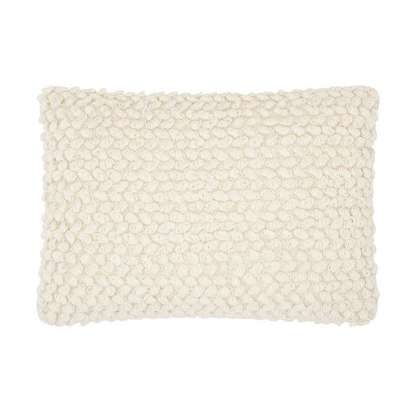 14&#34;x20&#34; Oversize Thin Group Loops Lumbar Throw Pillow Off-White - Mina Victory | Target