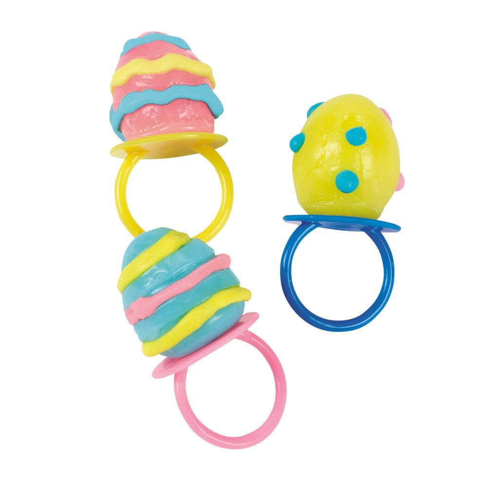 12 Pc Egg-Shaped Ring Lollipop Easter Candy | Oriental Trading Company