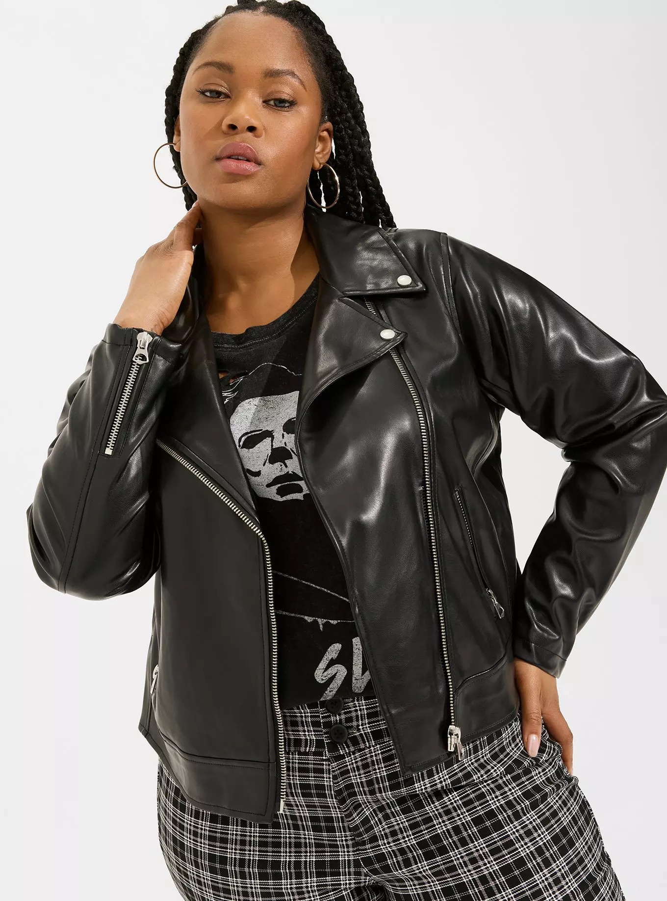 Faux Leather Asymmetrical Moto Jacket | Torrid (US & Canada)