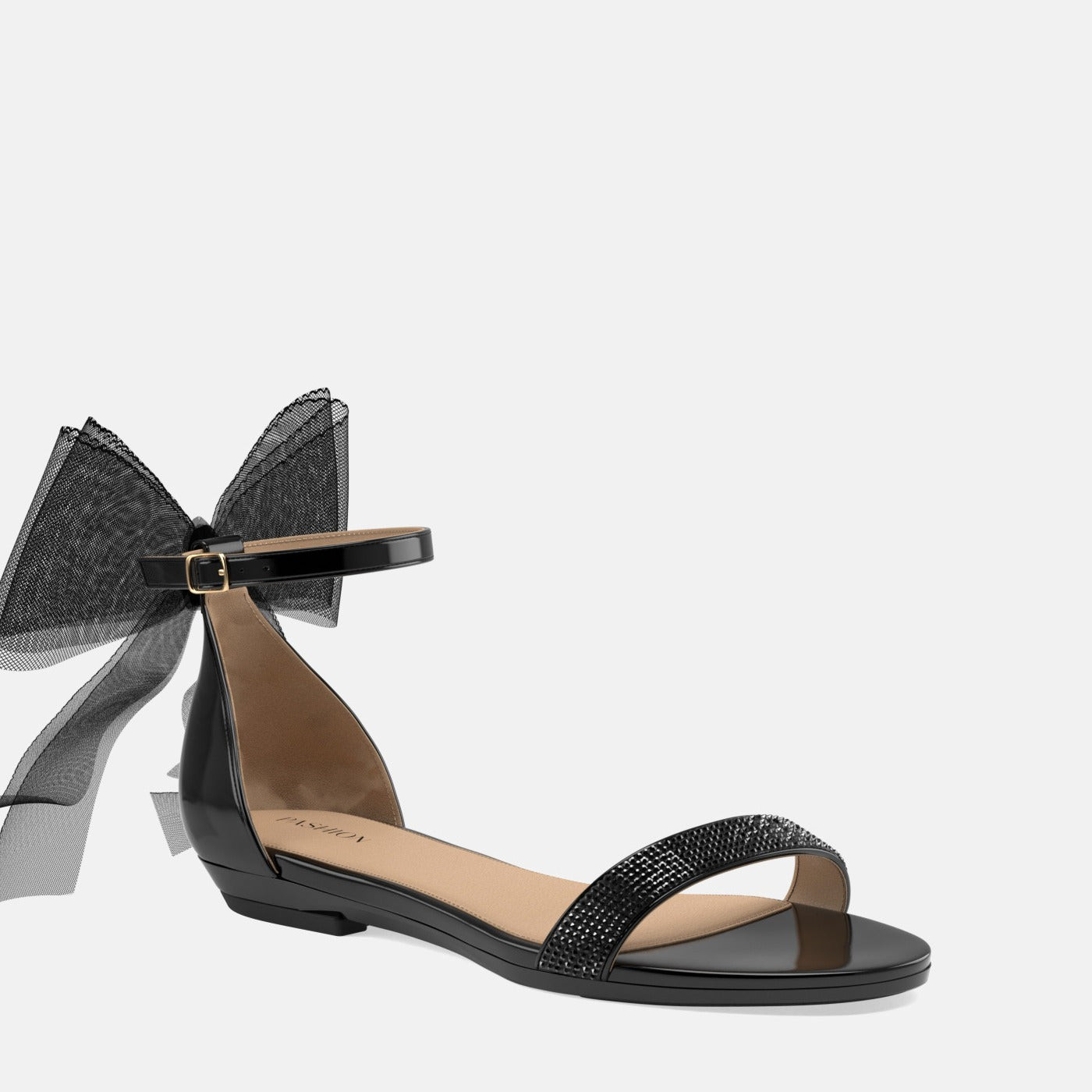 The Pashionista - Coal Patent Coal Rhinestone - Final Sale (8) | Pashion Footwear