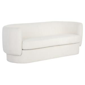 Sunpan Valence 17.75" Contemporary Fabric Sofa in Maya White | Cymax