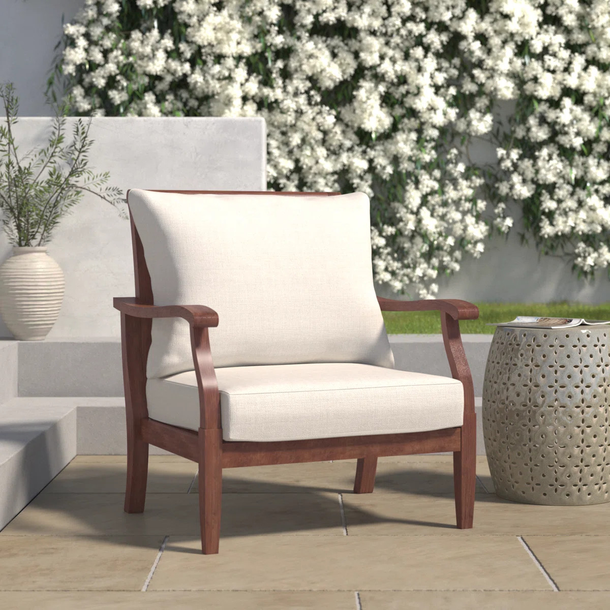 Oria Eucalyptus Outdoor Lounge Chair | Wayfair North America