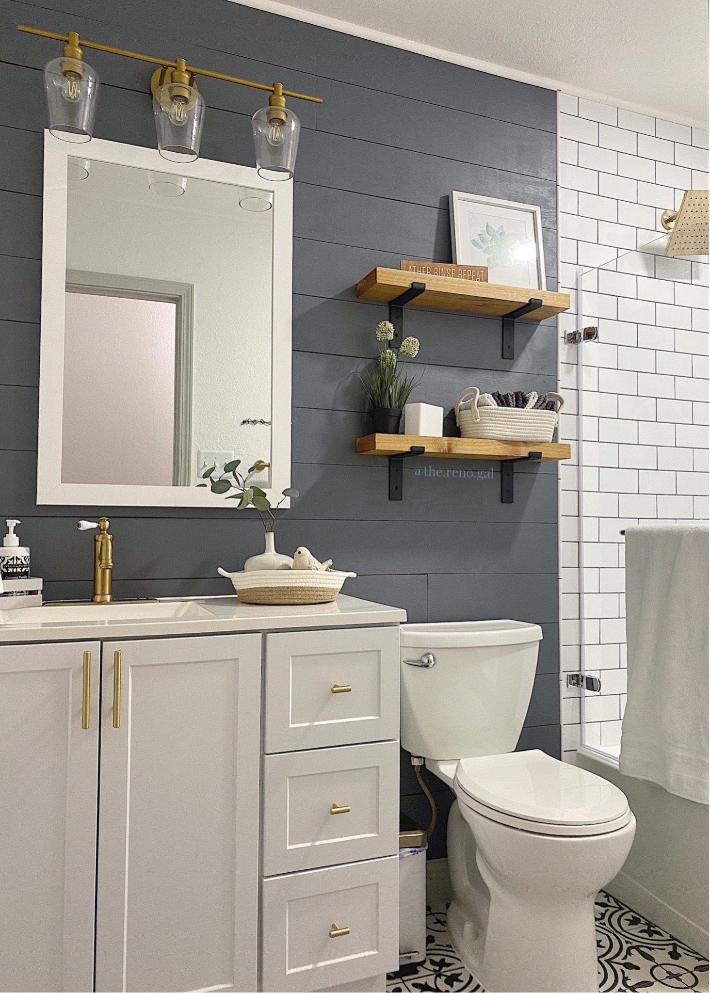 Bathroom decor!

Dark bathroom, white bathroom, white and gold decor, white and gold bathroom, shelf decor, bathroom shelves, gold sink, white vanity,potted plant, decorative baskets, floral stems, neutral home decor, neutral bathroom decor, modern shower glass door

#founditonamazon

#LTKFindsUnder50 #LTKSaleAlert #LTKHome