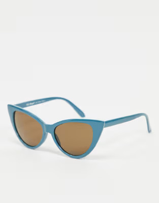 AJ Morgan cat eye sunglasses in blue | ASOS (Global)