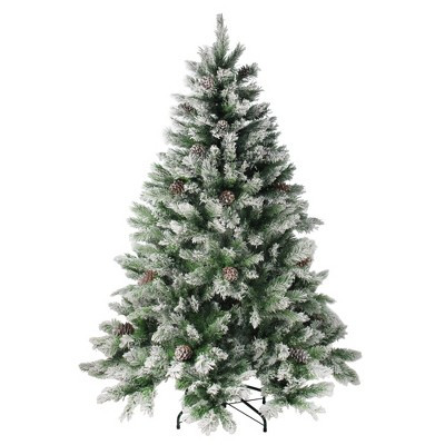 Northlight 7' Flocked Angel Pine Artificial Christmas Tree - Unlit | Target