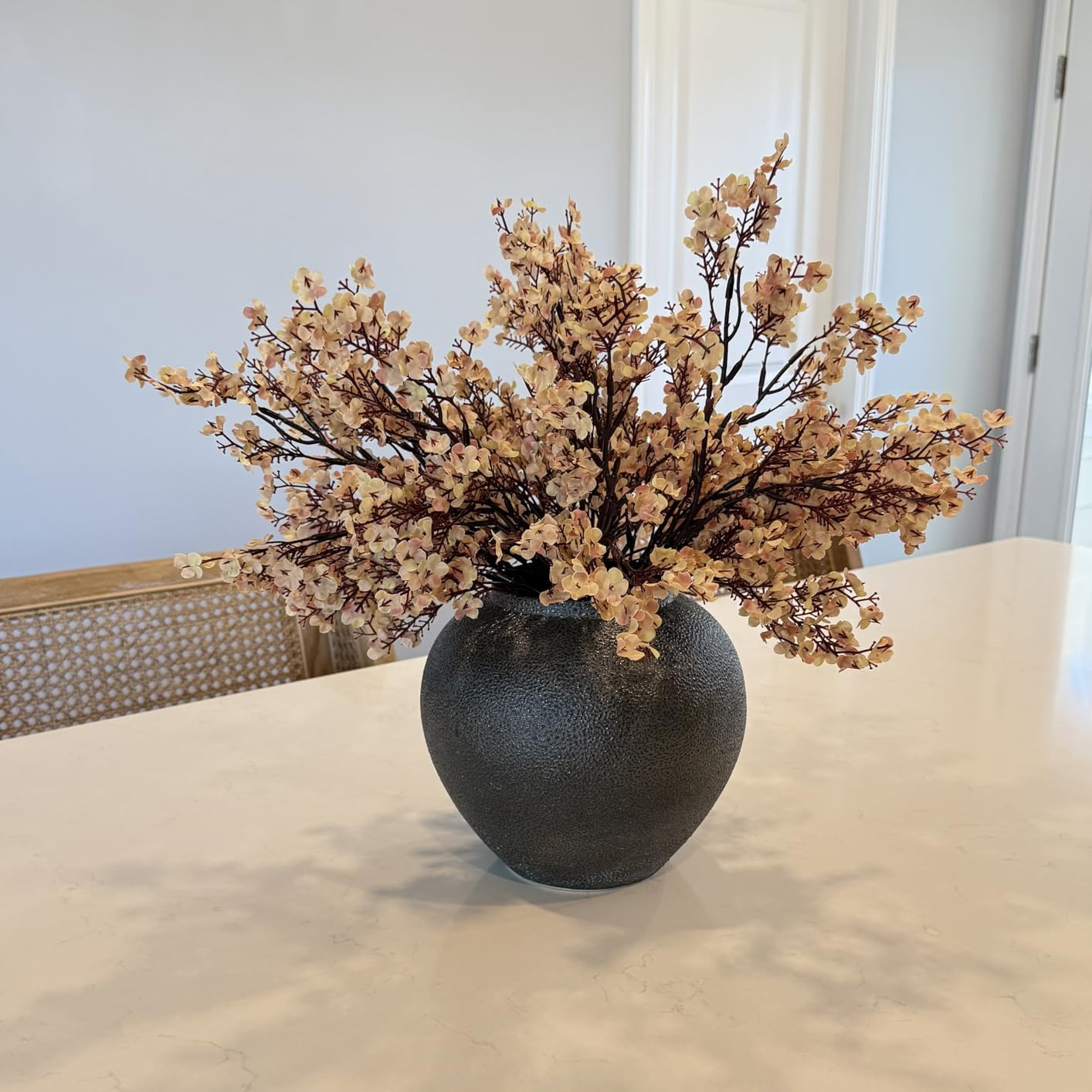 Mandy's Light Brown Artificial Baby’s Breath Flowers 6 Bundles Silk Gypsophila with Bendable Stems for Fall Centerpiece Wedding Decor and Table Arrangements | Amazon (US)
