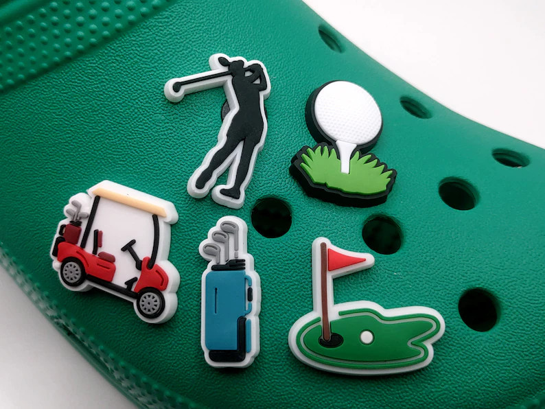 Golf Shoe Charms Golfer Gift Charms for Shoes or Crafts - Etsy | Etsy (US)