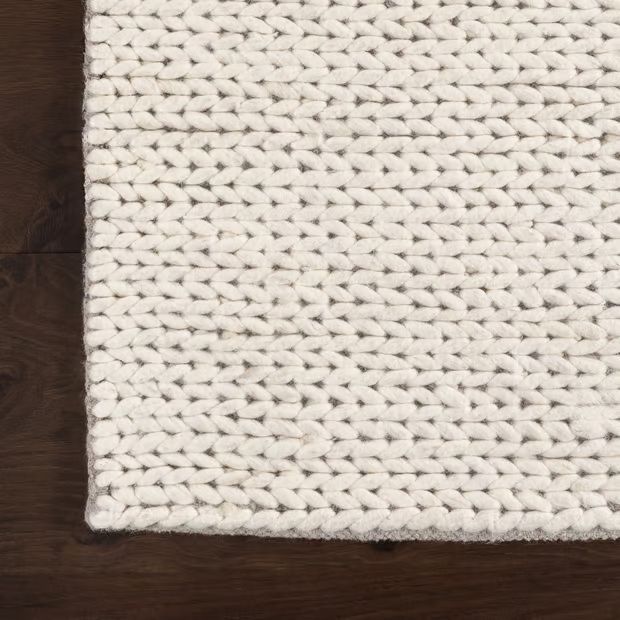 Off White Veronica Wool Braided 6' x 9' Area Rug | Rugs USA