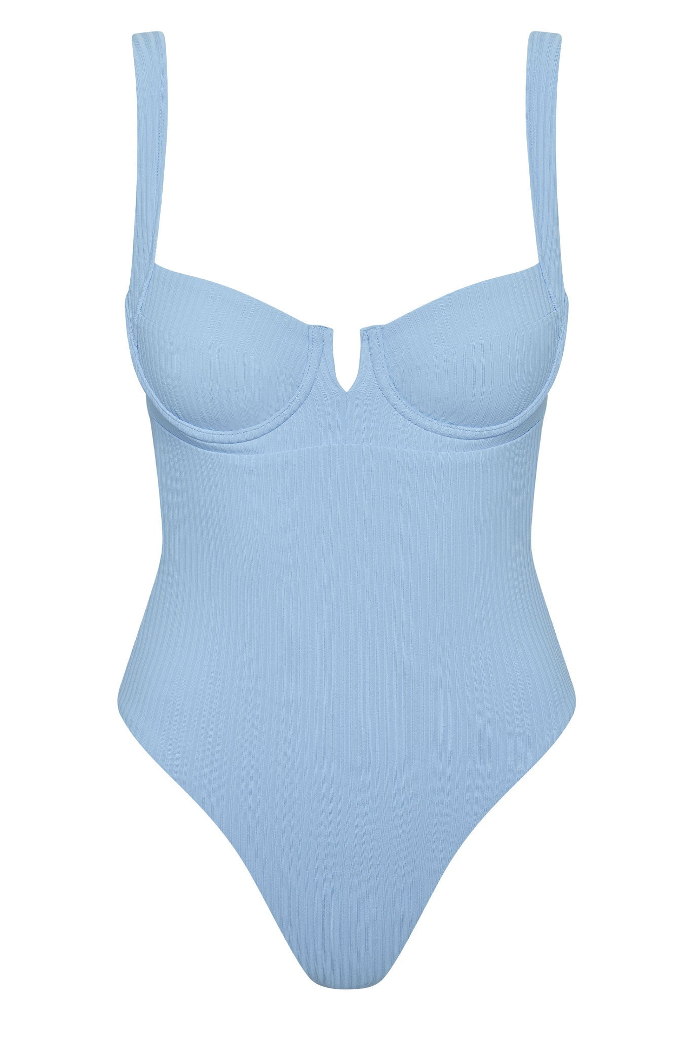 Clovelly One Piece - Sky Rib - Sky Rib / M | Monday Swimwear
