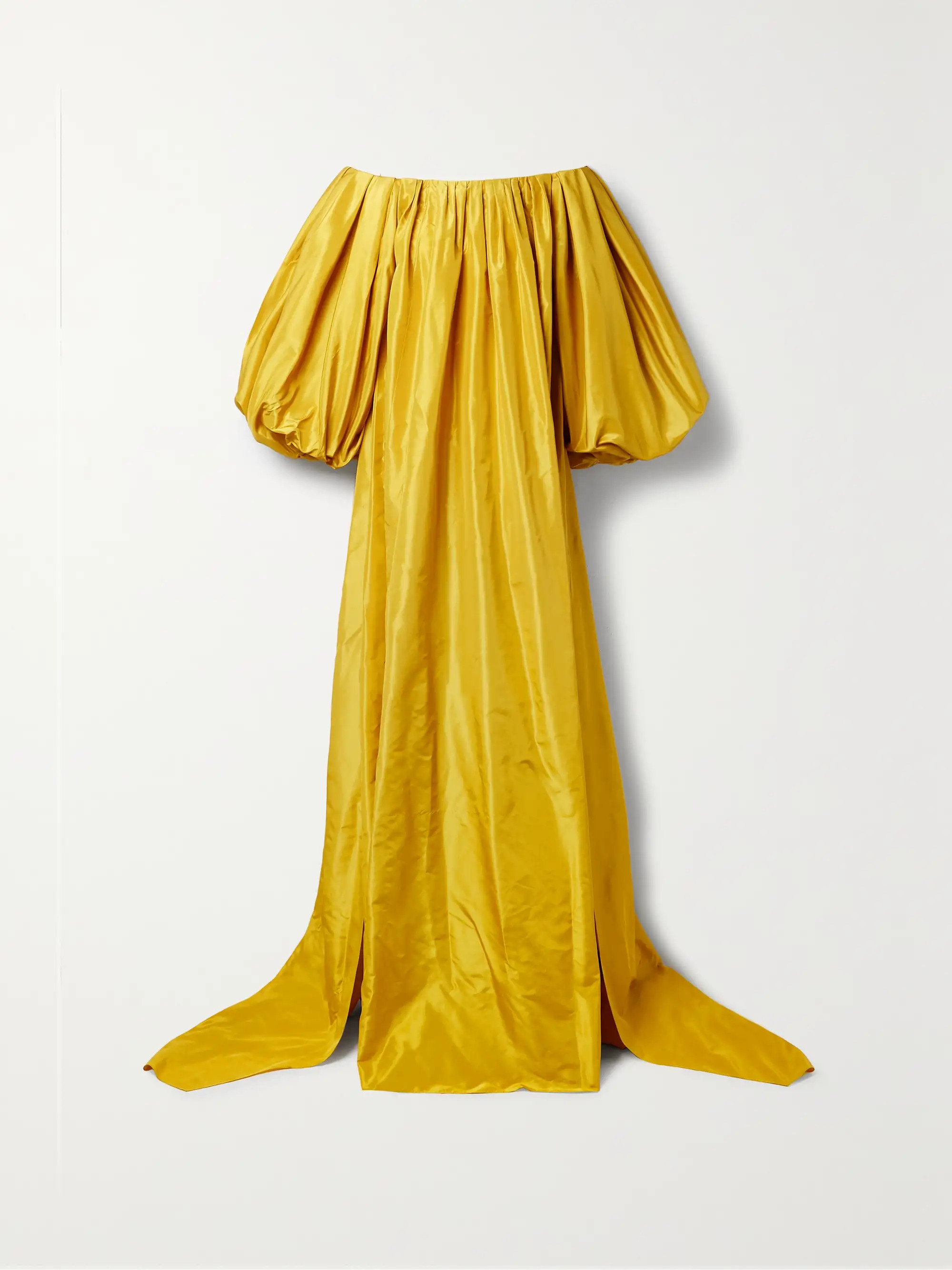 OSCAR DE LA RENTAOff-the-shoulder gathered silk-taffeta gown | NET-A-PORTER (UK & EU)