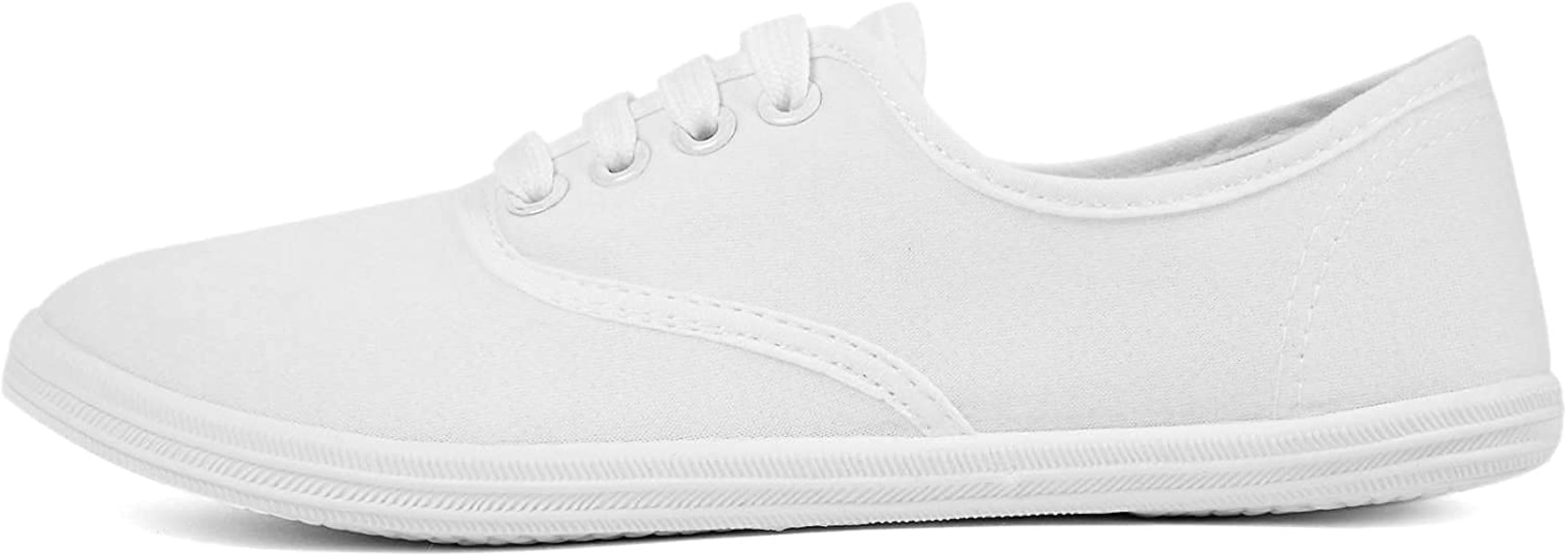 VenusCelia Women's Rainbow Canvas Lace Up Sneaker | Amazon (US)