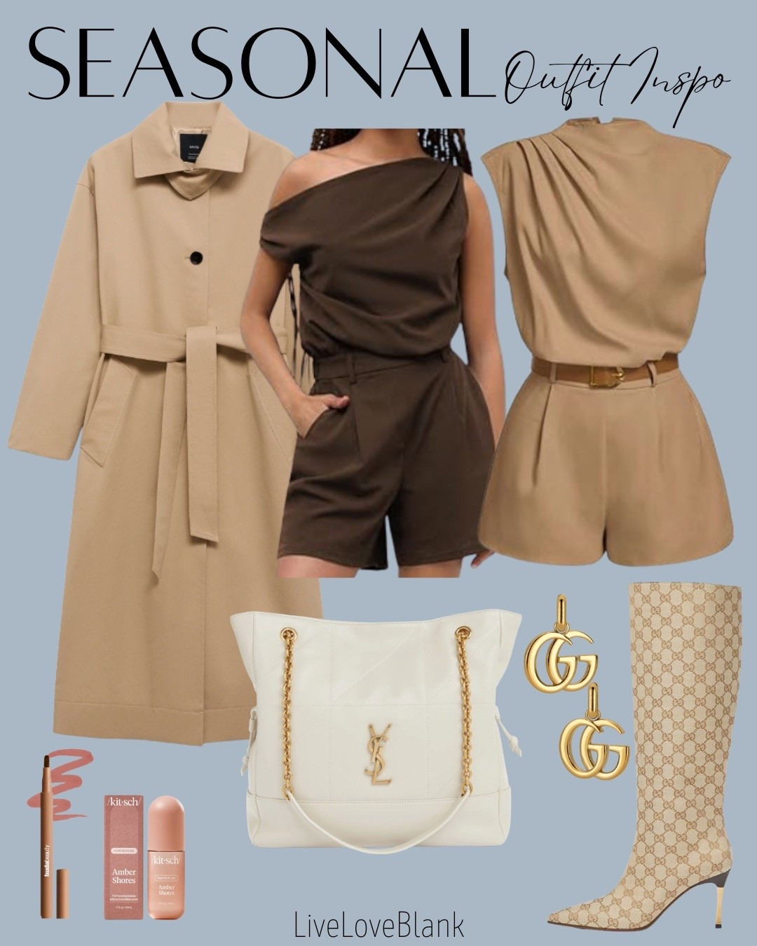 Outfit ideas for her 
Neutral outfits and boots
Gucci boots and earrings 
YSL new release slouchy bag
Trench coat


#LTKSeasonal #LTKootd #LTKOver40
