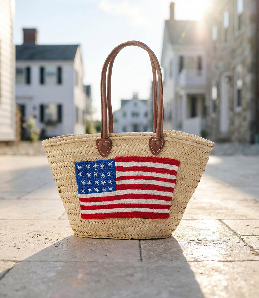 Embroidered Straw Tote Bag | Karen Kane