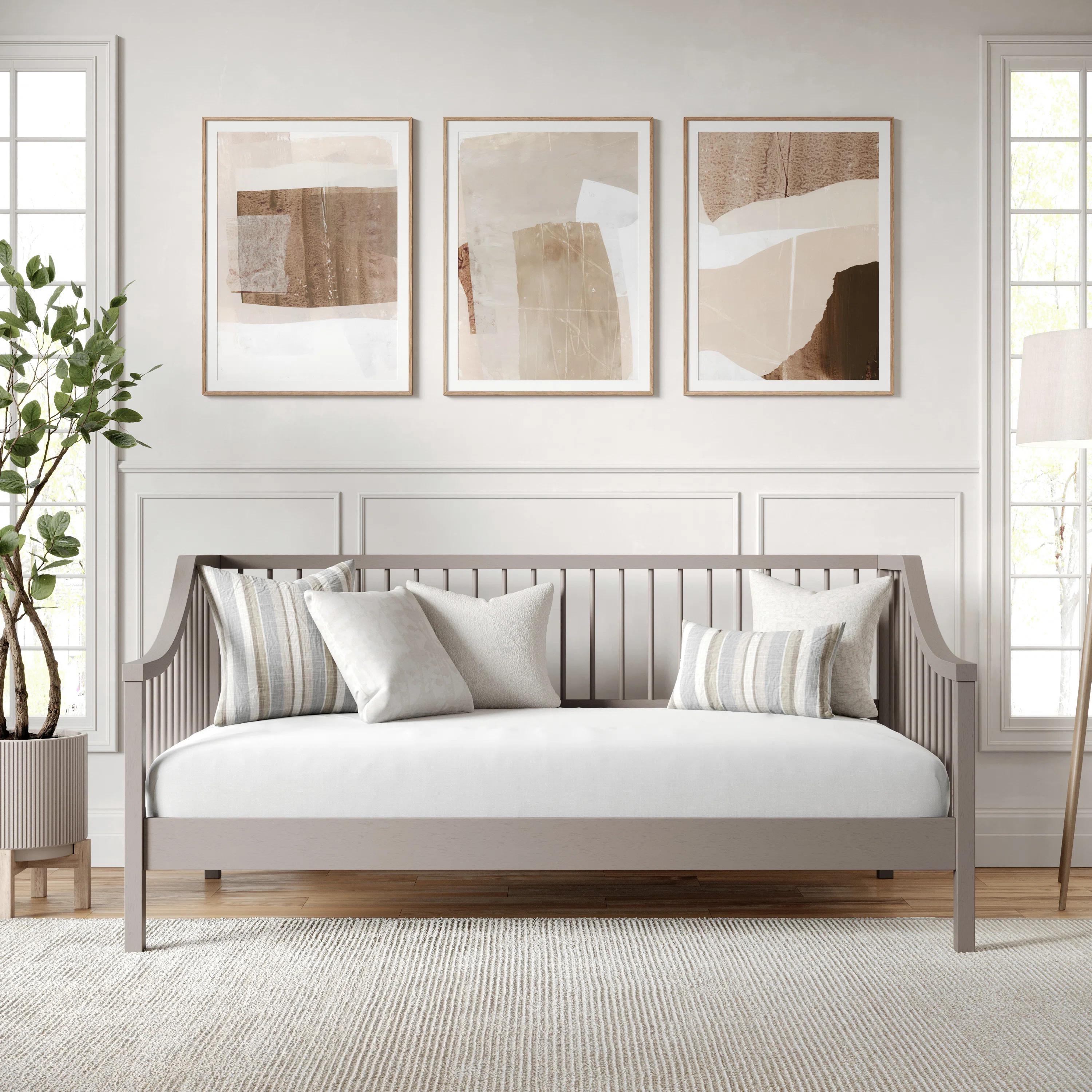 Martha Stewart Neely Wooden Platform Daybed With Spindles And Wood Slat Foundation & Reviews | Wa... | Wayfair North America
