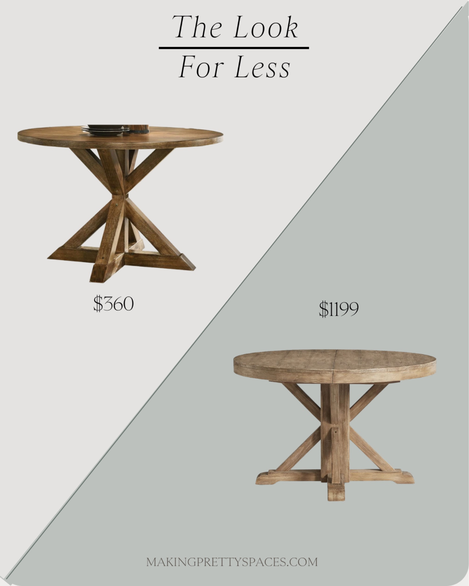 The look for less, save vs splurge, dining table, round, wooden table, home decor, neutral home, dining favorites, furniture, wooden, home favorites, affordable home decor 

#LTKSeasonal #LTKhome