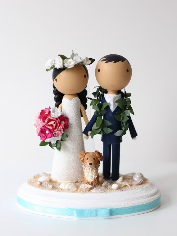 THE BEACH - custom wedding cake topper - | Etsy (US)