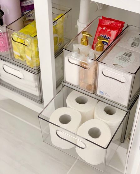 Under the sink organization bathroom organizer clear drawer bins storage 

#LTKHome #LTKStyleTip #LTKFindsUnder50