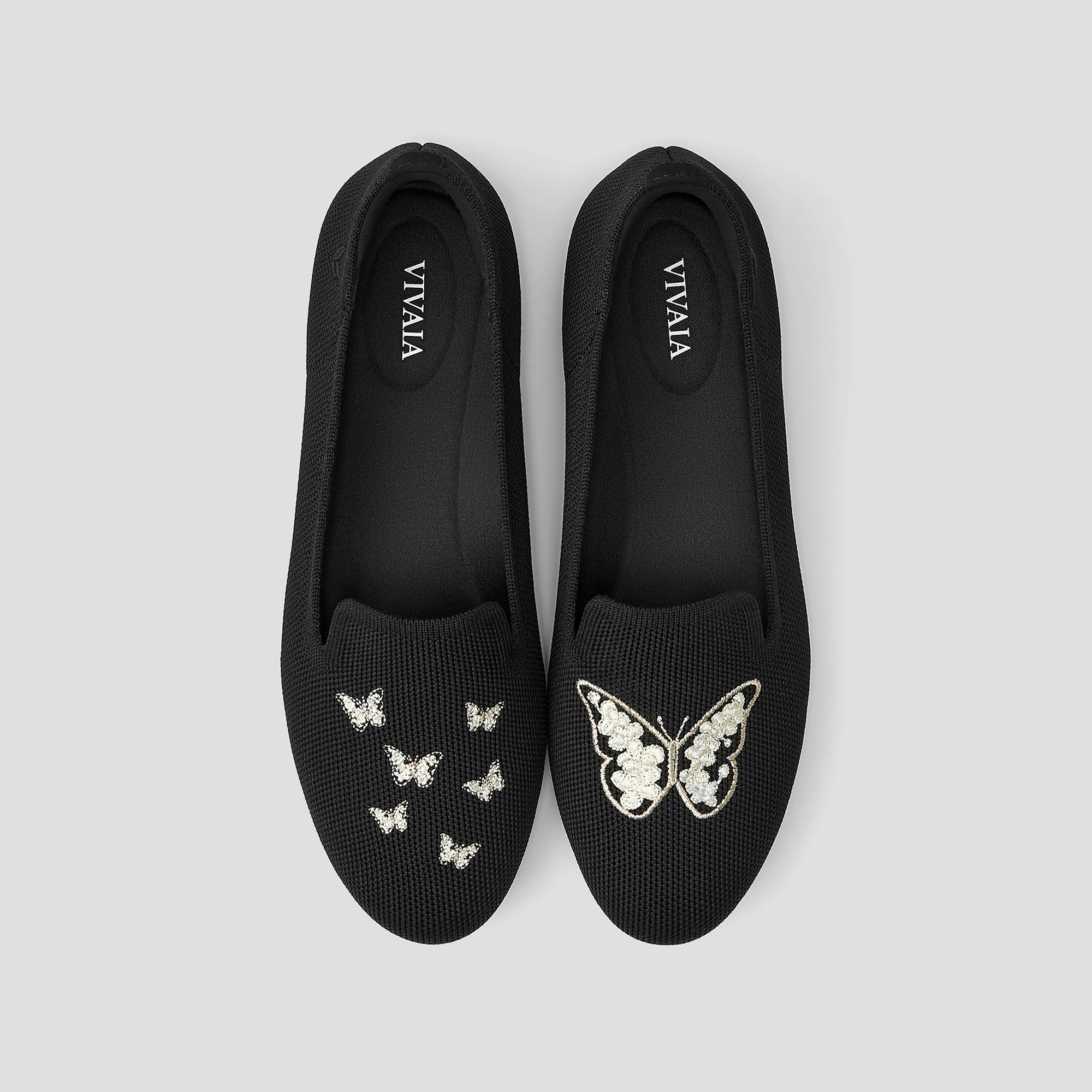 Round-Toe Embroidered Loafers (Audrey) | VIVAIA