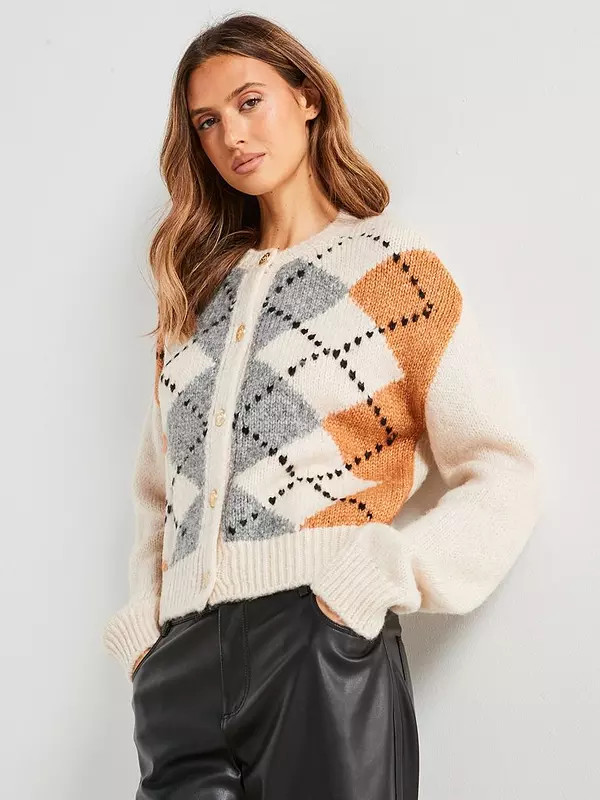 Mango Button Down Cardigan - Beige | Very (UK)
